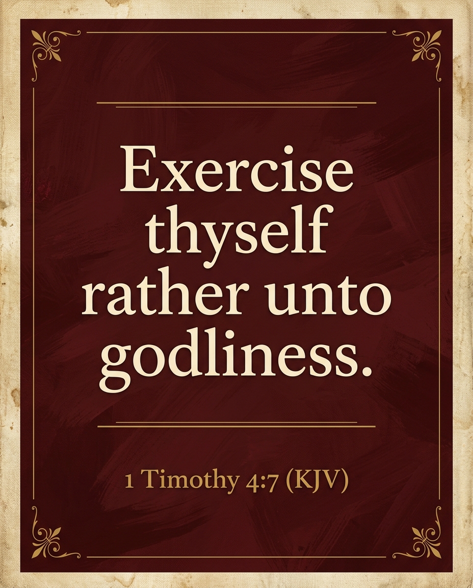 Exercise thyself rather unto godliness.