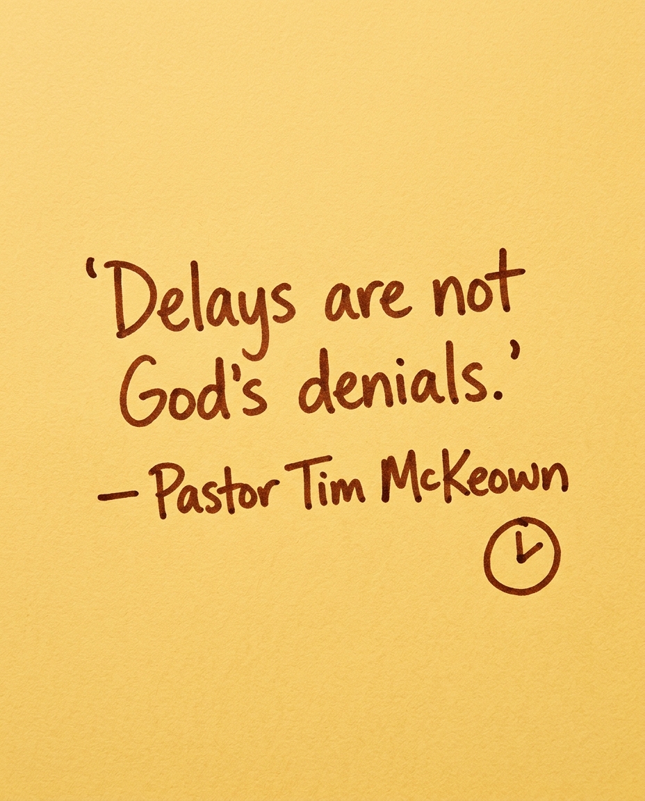 Delays are not God's denials.
