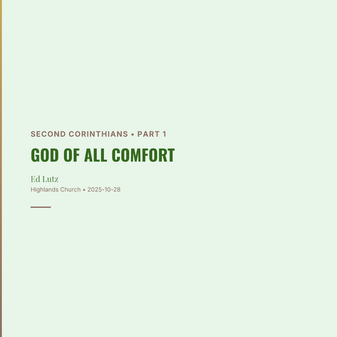 God of All Comfort