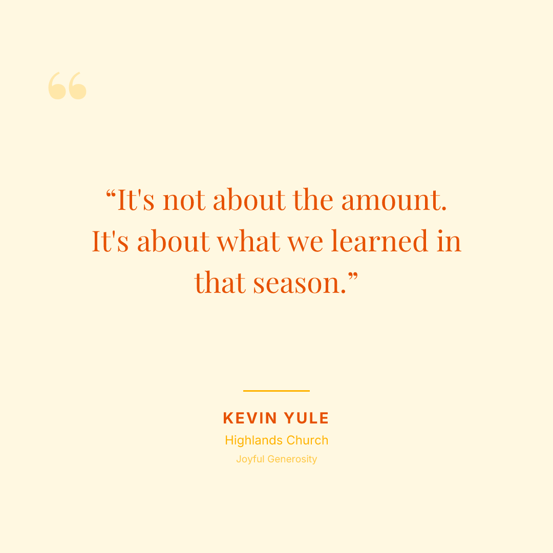 It's not about the amount. It's about what we learned in that season.
