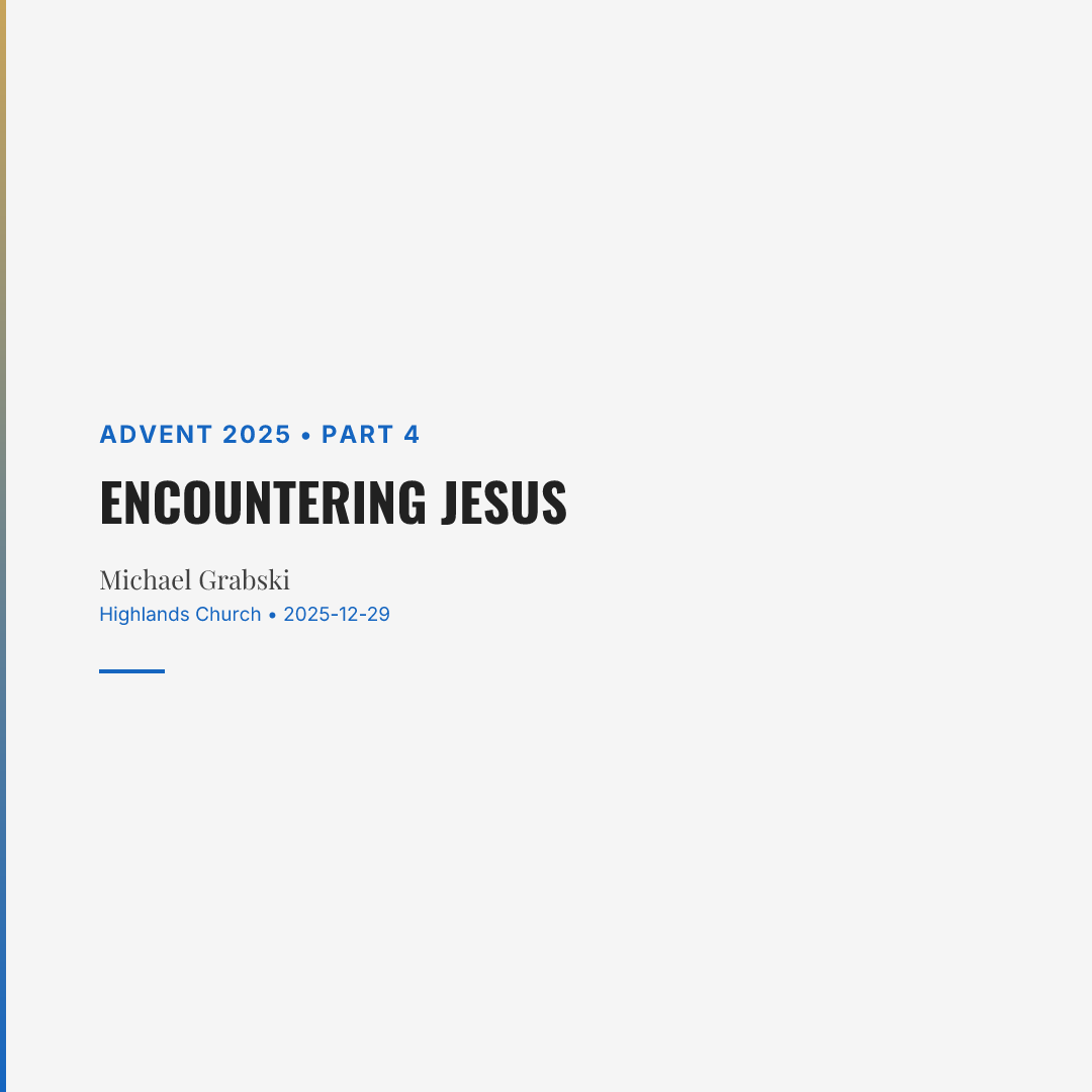 Encountering Jesus