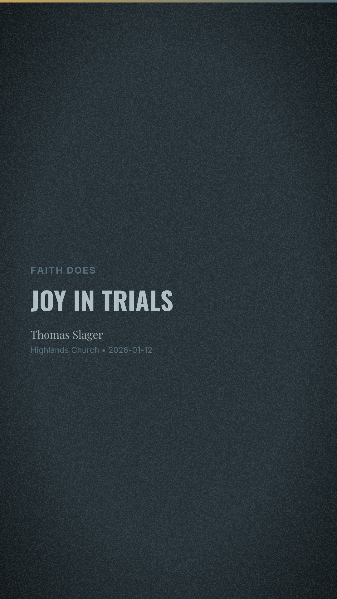 Joy in Trials